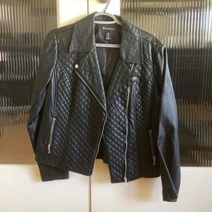 Black leather jacket